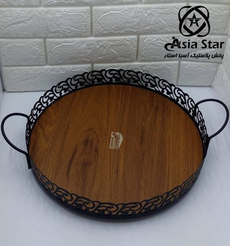 sale-tray-patterned-floor-wooden-round-pic-2