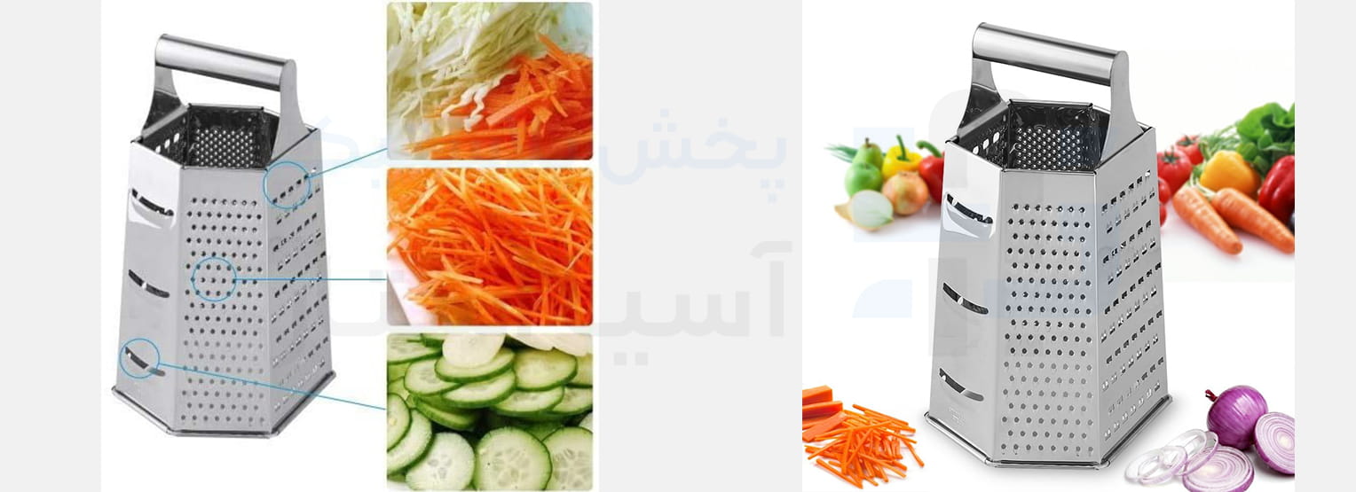 رنده ۶ گوش استیل؛ انتخابی کاربردی، بادوام و اقتصادی برای آشپزخانههای خانگی و صنعتی