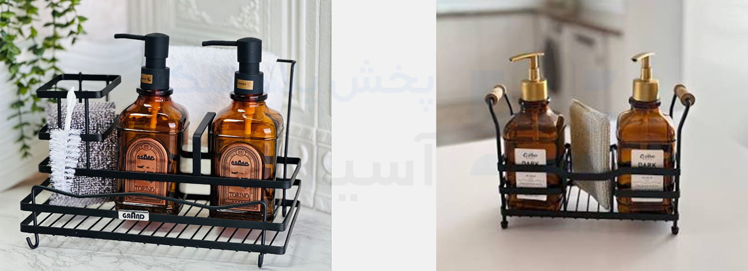 ست جا مایع دو عددی تورینو گرند؛ نظم، زیبایی و کارایی در کنار سینک آشپزخانه