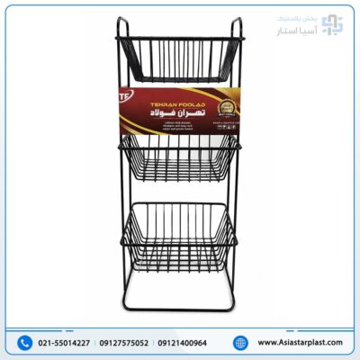 جاپیازی مشکی 3طبقه ثابت