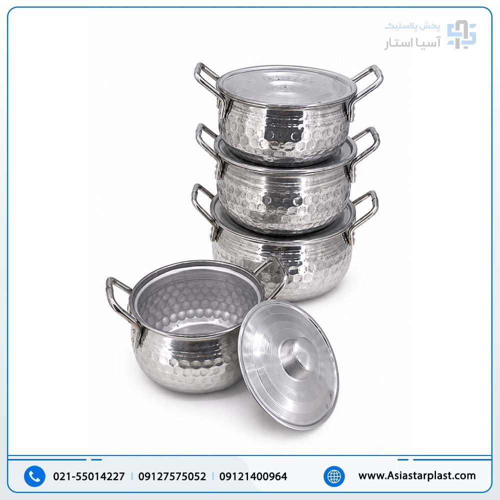 دیگچه آلومنیومی چکشی 4سایز